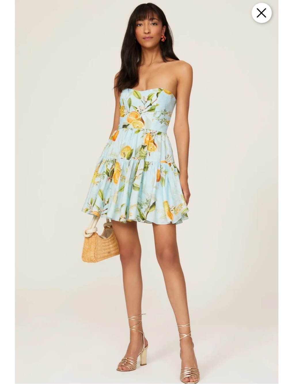 ML Monique Lhuiller Strapless Linen Dress, Size: 6
